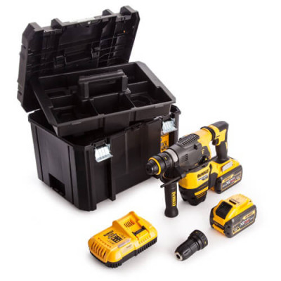 Купить Перфоратор аккумуляторный бесщёточный SDS-Plus DeWALT DCH334X2. Официальный фирменный магазин Dewalt Stanley Black+Decker Bostitch