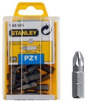 Купити Біта з шестигранним хвостовиком 1/4 під шліц Pz1 довжиною 25 мм STANLEY 1-68-945. Офіційний фірмовий магазин Dewalt Stanley Black+Decker Bostitch, фірмова гарантія