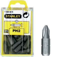 Купити Біта з шестигранним хвостовиком 1/4 під шліц Ph2 довжиною 25 мм STANLEY 1-68-946. Офіційний фірмовий магазин Dewalt Stanley Black+Decker Bostitch, фірмова гарантія