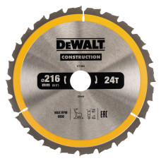 Купити Диск пиляльний CONSTRUCTION DeWALT DT1952. Офіційний фірмовий магазин Dewalt Stanley Black+Decker Bostitch, фірмова гарантія