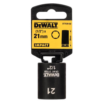 Купити Головка торцева ударна коротка IMPACT DeWALT DT7539. Офіційний фірмовий магазин Dewalt Stanley Black+Decker Bostitch, фірмова гарантія