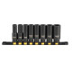 Купити Набір головок 1/2, 8 предмети DeWALT DWMT86090-0. Офіційний фірмовий магазин Dewalt Stanley Black+Decker Bostitch, фірмова гарантія