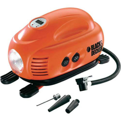 Купити Компресор автомобільний BLACK+DECKER ASI200. Офіційний фірмовий магазин Dewalt Stanley Black+Decker Bostitch, фірмова гарантія
