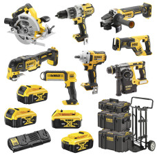Купити Набір з восьми інструментів акумуляторних DeWALT DCK856P4. Офіційний фірмовий магазин Dewalt Stanley Black+Decker Bostitch, фірмова гарантія
