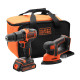 Купити Набір з двох інструментів BLACK+DECKER BCK23S1S. Офіційний фірмовий магазин Dewalt Stanley Black+Decker Bostitch, фірмова гарантія