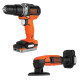 Купити Набір з двох інструментів BLACK+DECKER BDCK121S1S. Офіційний фірмовий магазин Dewalt Stanley Black+Decker Bostitch, фірмова гарантія