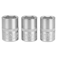 Купить Набор торцевых головок 1/4 Maxi Drive, с шестигранным профилем, 3 шт: 11, 12, 13 мм. STANLEY FMMT17092-0. Официальный фирменный магазин Dewalt Stanley Black+Decker Bostitch