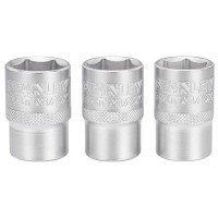 Купить Набор торцевых головок 1/2 Maxi Drive, с шестигранным профилем, 3 шт: 17, 18, 19 мм STANLEY FMMT17094-0. Официальный фирменный магазин Dewalt Stanley Black+Decker Bostitch