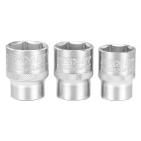 Купити Набір торцевих головок 1/2 Maxi Drive, із шестигранним профілем, 3 шт: 21, 22 24 мм. STANLEY FMMT17095-0. Офіційний фірмовий магазин Dewalt Stanley Black+Decker Bostitch, фірмова гарантія