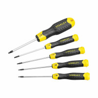 Купити Набір викруток CushionGrip, 5 штук, Torx: №: TT5, TT6, TT8, TT10, TT15 STANLEY STHT2-65155. Офіційний фірмовий магазин Dewalt Stanley Black+Decker Bostitch, фірмова гарантія