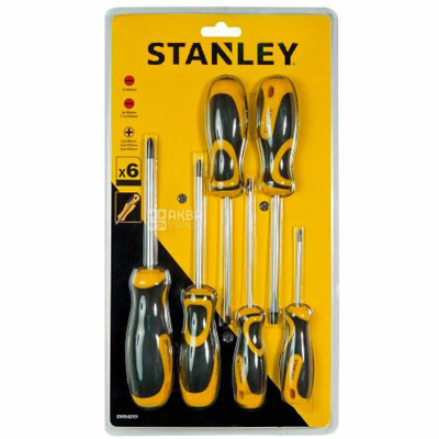 Купити Набір викруток, 6 штук STANLEY STHT0-62151. Офіційний фірмовий магазин Dewalt Stanley Black+Decker Bostitch, фірмова гарантія