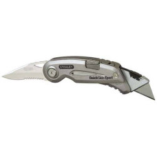 Купить Нож складной QUICKSLIDE SPORT UTILITY KNIFE с двумя лезвиями STANLEY 0-10-813. Официальный фирменный магазин Dewalt Stanley Black+Decker Bostitch
