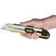 Купить Нож FatMax Cartridge длиной 215 мм с лезвием шириной 25 мм с отламывающимися сегментами STANLEY 0-10-486. Официальный фирменный магазин Dewalt Stanley Black+Decker Bostitch