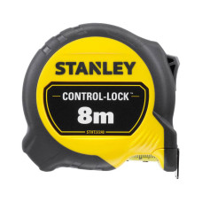Купить Рулетка измерительная CONTROL-LOCK длиной 8 м, шириной 25 мм, в прорезиненном корпусес, двухсторонней шкалой STANLEY STHT37240-3. Официальный фирменный магазин Dewalt Stanley Black+Decker Bostitch