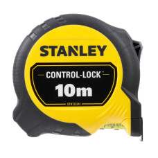 Купить Рулетка измерительная CONTROL-LOCK длиной 10 м, шириной 25 мм, в прорезиненном корпусес, двухсторонней шкалой STANLEY STHT37241-3. Официальный фирменный магазин Dewalt Stanley Black+Decker Bostitch