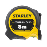 Купити Рулетка вимірювальна CONTROL-LOCK довжиною 8 м, шириною 25 мм, в обгумованому корпусі, з подвійною шкалою STANLEY STHT37232-0. Офіційний фірмовий магазин Dewalt Stanley Black+Decker Bostitch, фірмова гарантія