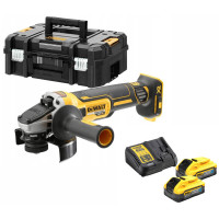 Купити Шліфмашина кутова - болгарка акумуляторна безщіткова DeWALT DCG405H2T. Офіційний фірмовий магазин Dewalt Stanley Black+Decker Bostitch, фірмова гарантія