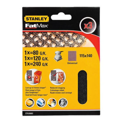 Купити Сетка шлифовальная STANLEY STA39082. Офіційний фірмовий магазин Dewalt Stanley Black+Decker Bostitch, фірмова гарантія